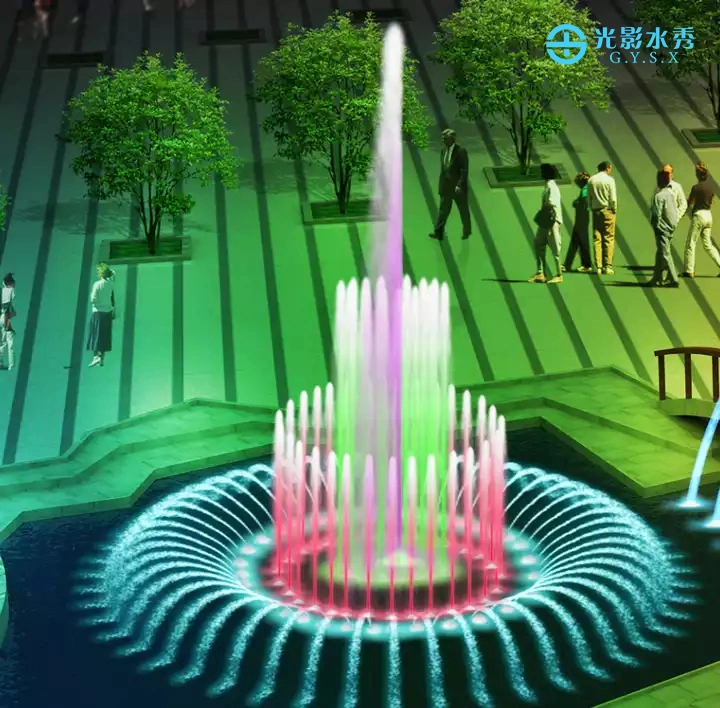 Free Design Indoor Outdoor Small Portable Round Garden Dancing Musical Water Fountain for Events