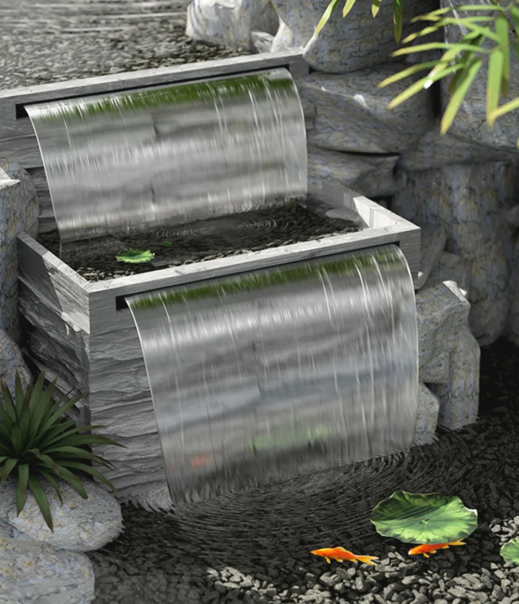 Artificial Garden Outdoor Pool Fountain Waterfalls Gardening Supplier