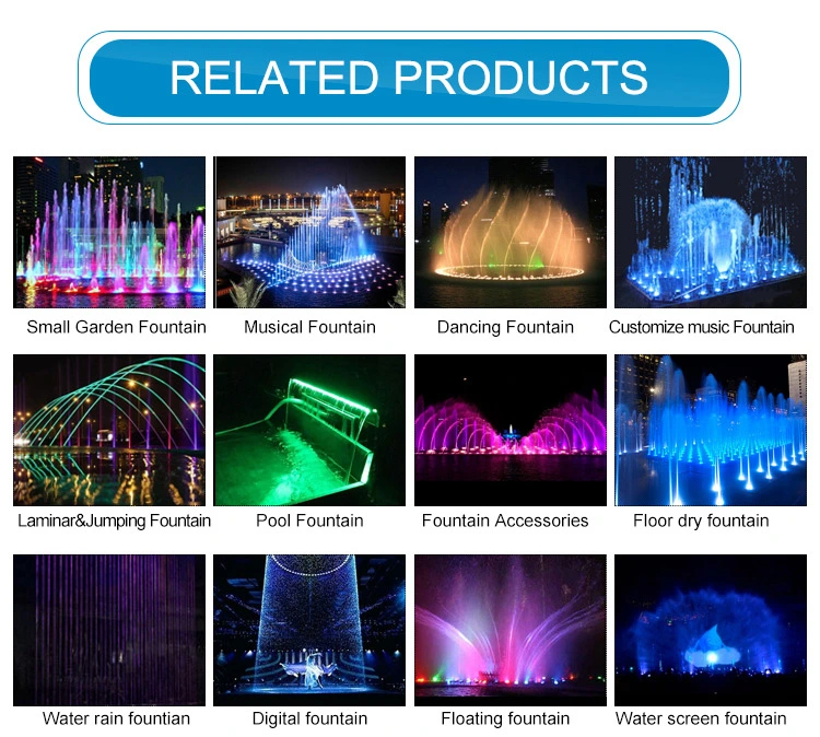 Outdoor Landscape Modern Artificial Laser Water Screen Fountain