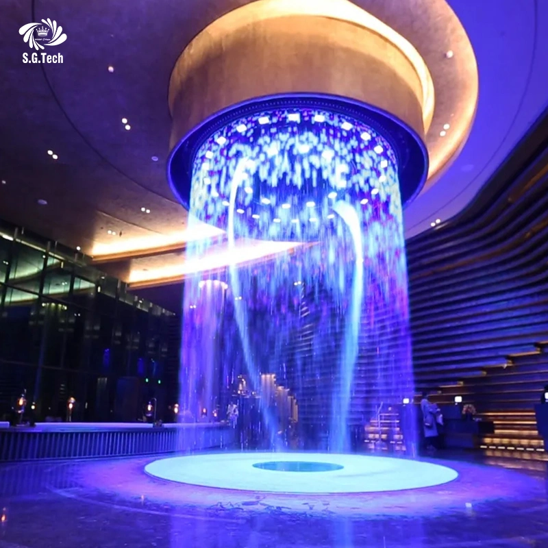 Customized Water Curtain with LED Light Stainless Steel Water Wall Dancing Musical Graphic Digital Water Curtain
