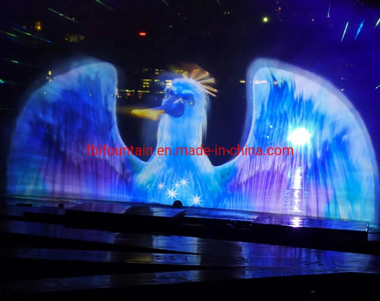 Outdoor Customized Size 3D Laser Movie Water Screen Fountain