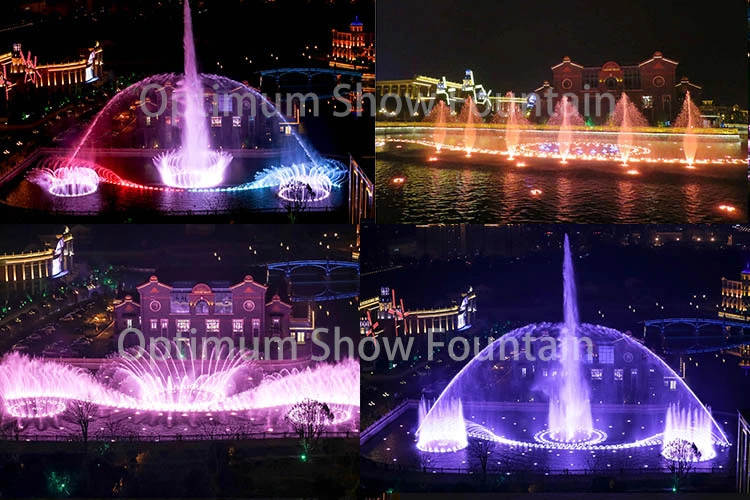 Fountain Supplier Oudoor Stone Garden Large Pool Dancing Water Music Molds Fountains with RGB Lights