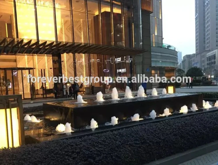 Hotel Installation 0.5m Spray Gushing Colorful Water Fountain