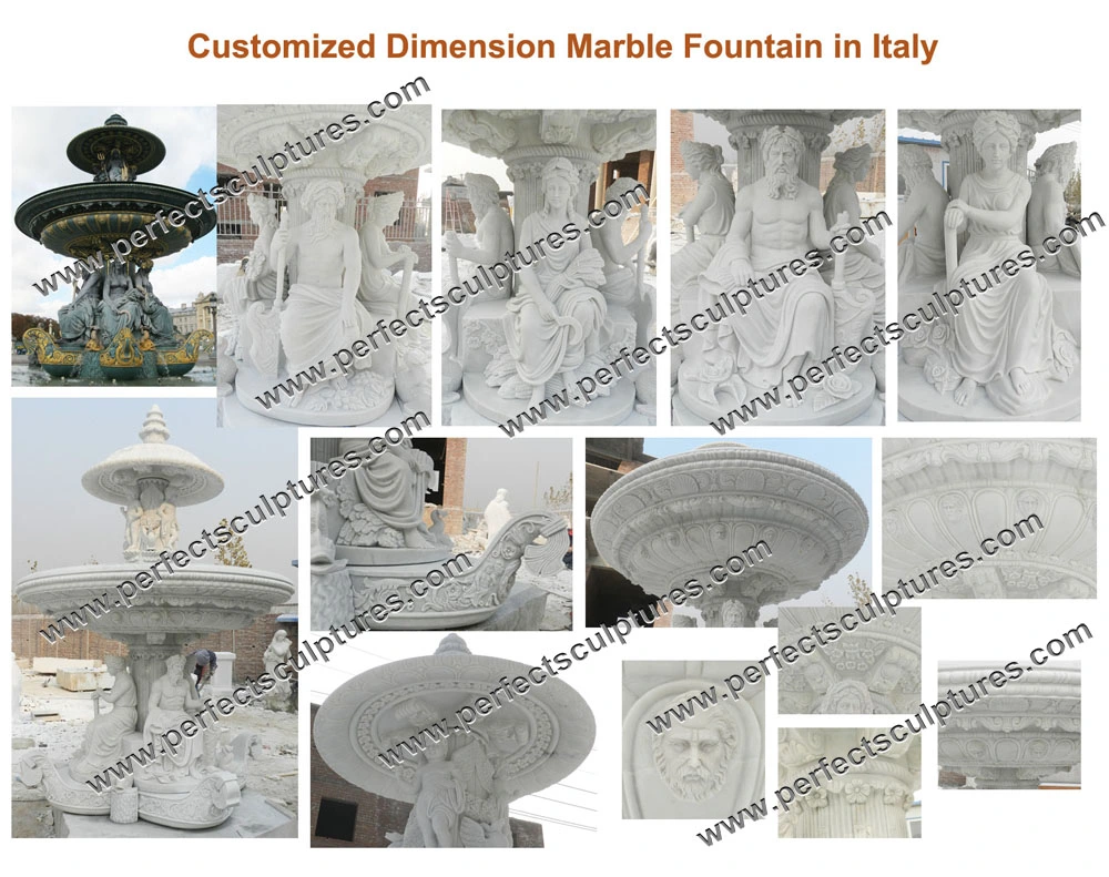 Stone Marble Carving Flower Sculpture Wall Fountain for Garden Decoration (SY-W070)