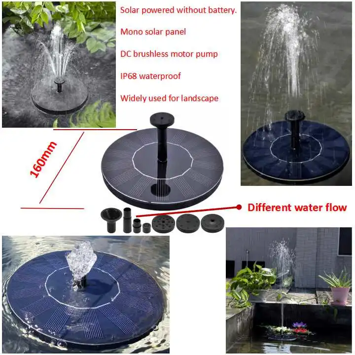 Wholesale Factory High Quality Floating Solar Pond Water Pump Fountain for Fish Tank