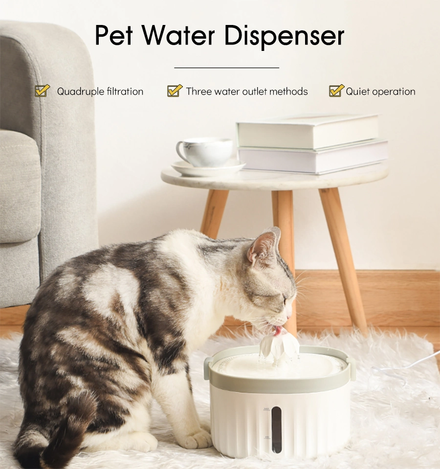 Top Selling 2L Capacity Pet Water Dispenser Portable Smart Automatic Dog Cat Water Fountain Filter