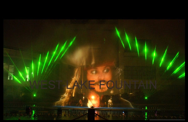 Water Screen Fountain for Movie, Video, Picture, Laser Projection