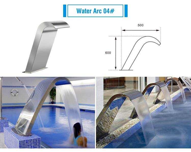 Outdoor Decoration Pool Stainless Steel 304 Artificial Waterfall