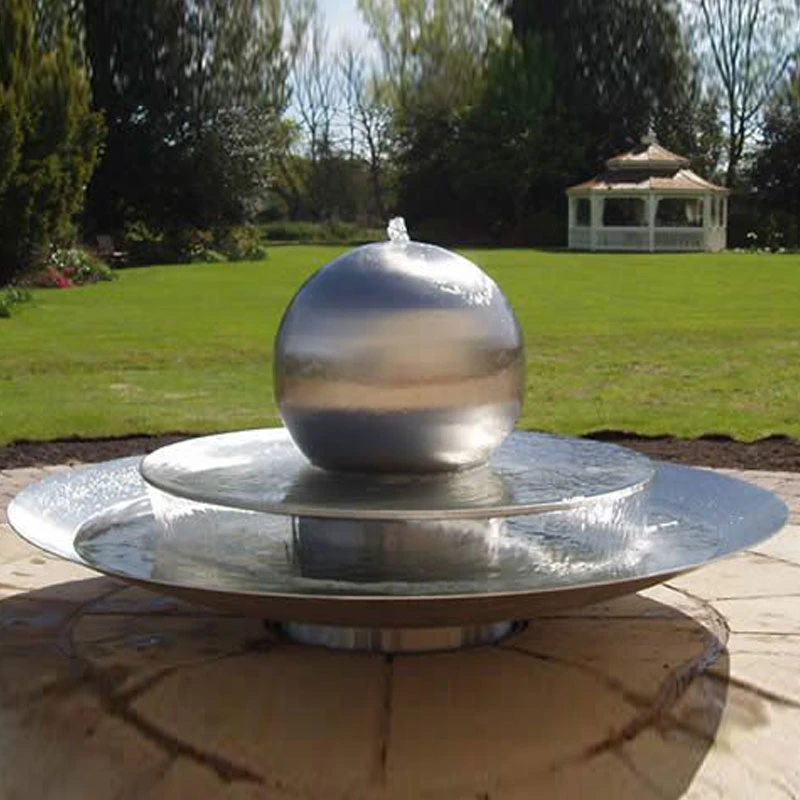 Customize Stainless Steel Ball Sculpture Garden Water Fountains