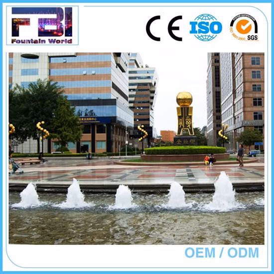 Hotel Installation 0.5m Spray Gushing Colorful Water Fountain