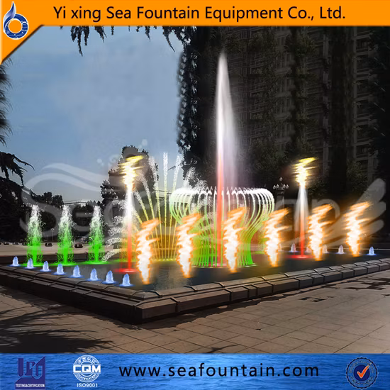 Outdoor Fire Mix Water Fountain in The Lake