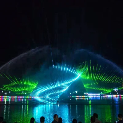 China Supplier Large Project Color Changing Water Screen Movie Fountain