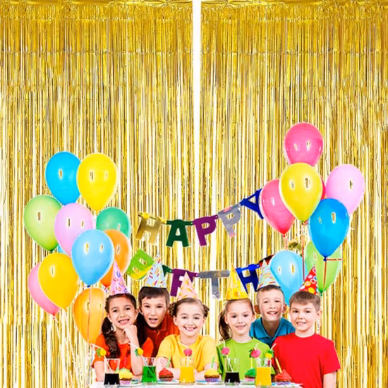 1*2m Party Curtain Photo Booth Backdrop Foil Curtain Door Rain Wedding Birthday