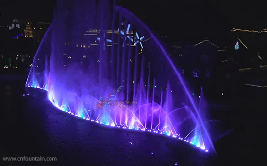 Fountain Supplier Oudoor Stone Garden Large Pool Dancing Water Music Molds Fountains with RGB Lights