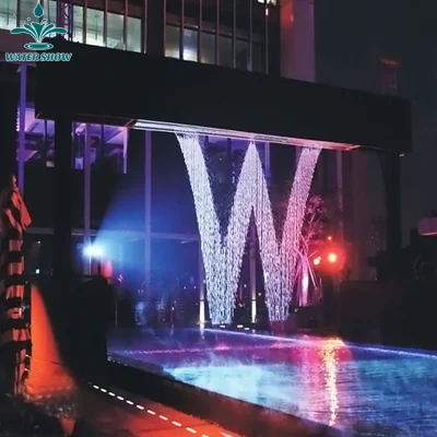 Customized Make Colorful Graphic Digital Water Curtain for Decoration