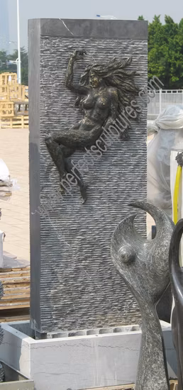 Stone Marble Granite Abstract Sculpture Water Fountain for Indoor &amp; Outdoor (QY-S066)