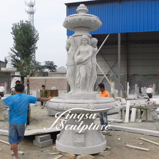 Home Yard Decoration Customized Size Woman Sculpture Water Fountain