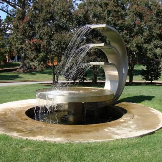Customize Stainless Steel Ball Sculpture Garden Water Fountains