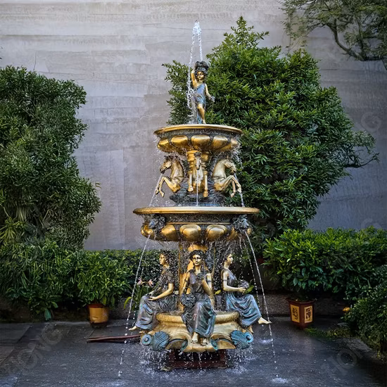 Park Decoration Bronze Sculpture Fountain for Sale