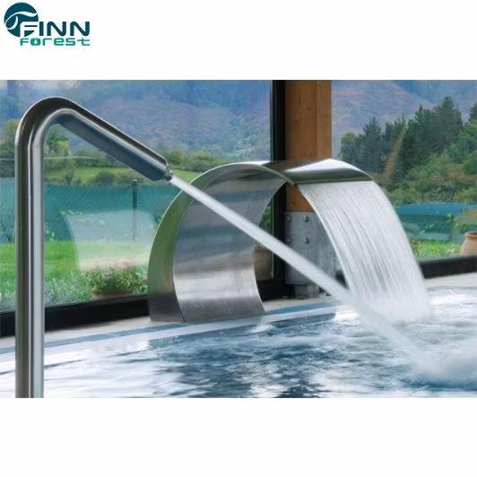 China Manufacturers Price Fiberglass Swimming Pool Stainless Steel Artificial Waterfalls
