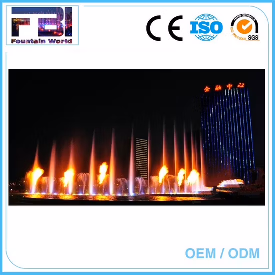 Outdoor Fire Water Running Fountain