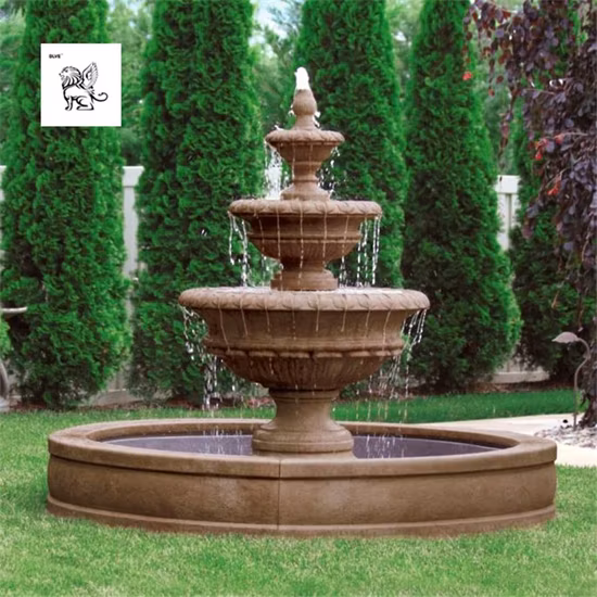 Sales Garden Decoration Large Marble Stone Water Fountain Mfwg-19