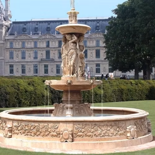 Marble/Granite Fountain Villa/Garden Decoration Animal Sculpture Natural Stone Fountain
