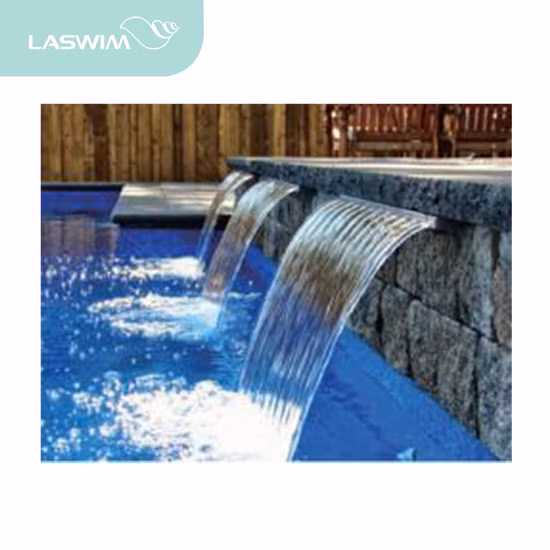 Artificial Pond Cascade Wall LED Lighted Waterfall for Swimming Pool