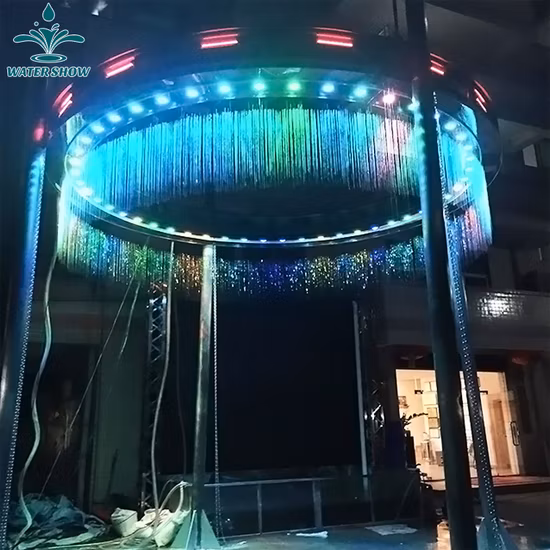 Customized Make Colorful Graphic Digital Water Curtain for Decoration